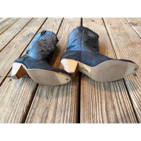 Vintage Dingo Phoenix Black Cowboy Boots Size 7 - Picture 11 of 13